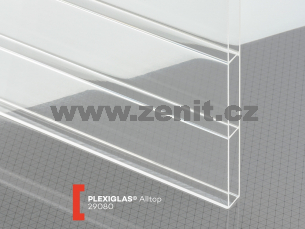 Komůrkové plexisklo Plexiglas Alltop 2/16 čirý   (šířka: 1200 mm, délka komůrek: 6000 mm) 