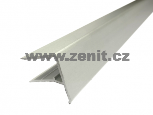 Ukončovací U profil na tl. 10mm s prodlouženou hranou z hliníku stříbrný elox   (délka: 6300 mm) 