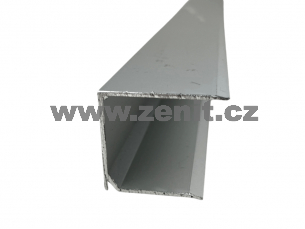 Ukončovací U profil na tl. 32mm se zobáčkem z hliníku stříbrný elox   (délka: 6400 mm) 