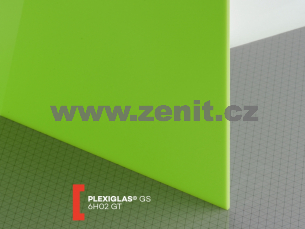 Zelené plexisklo Plexiglas GS 3mm 6H02 (prop. 12%)   (šířka: 1010 mm, délka: 2030 mm) 