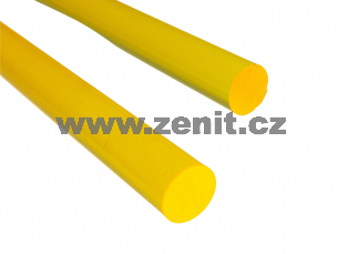 Kulatá plexi tyč fluorescentní 10mm žlutá   (délka: 1220 mm) 