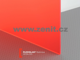 Pískované plexisklo Plexiglas Satinice 6mm červený 3C04 DC (strawberry)   (šířka: 2030 mm, délka: 3050 mm) 