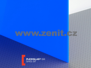Modré plexisklo Plexiglas GS 3mm 5H01 (prop. 5%)   (šířka: 1520 mm, délka: 2030 mm) 