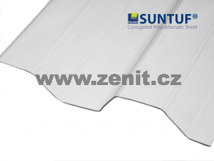 Trapézová polykarbonátová deska 76/18 čirá hladká Suntuf   (šířka: 1040 mm, délka: 7000 mm) 