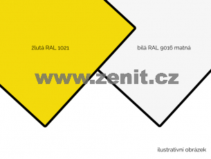 ZenitBOND 3mm Al 0,3 žlutý RAL1021 / bílý mat RAL9016   (šířka: 1500 mm, délka: 3050 mm) 