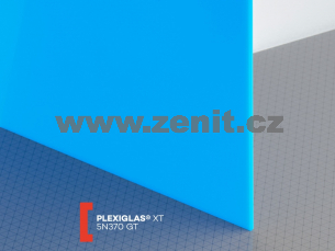 Modré plexisklo Plexiglas XT 3mm 5N370 (prop. 7%)   (šířka: 2050 mm, délka: 3050 mm) 