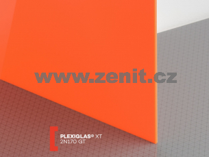 Oranžové plexisklo Plexiglas XT 3mm 2N170 (prop. 6%)   (šířka: 2050 mm, délka: 3050 mm) 