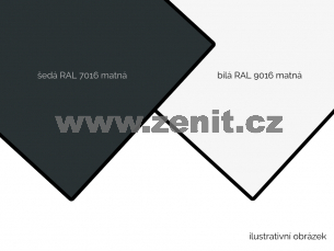 ZenitBOND 3mm Al 0,3 šedý mat antracit RAL7016 / bílý mat RAL9016   (šířka: 1500 mm, délka: 3050 mm) 