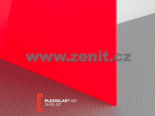 Červené plexisklo Plexiglas GS 3mm 3H55 (prop. 6%)   (šířka: 1520 mm, délka: 2030 mm) 