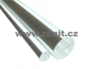 Kulatá plexi tyč světlo-odrazivá 10mm   (délka: 2000 mm) 