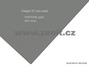 Pěněná PVC deska Palight 3mm šedá ST-100   (šířka: 1220 mm, délka: 2440 mm) 