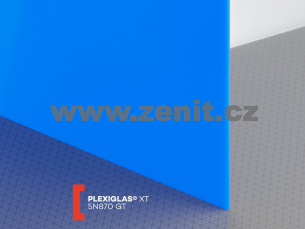 Modré plexisklo Plexiglas XT 3mm 5N870 (prop. 5%)   (šířka: 2050 mm, délka: 3050 mm) 