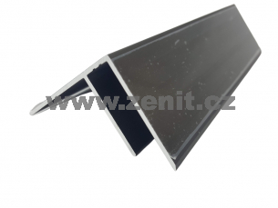 Boční F profil na tl. 10mm z hliníku hnědý elox   (délka: 6000 mm) 
