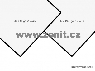 ZenitBOND 3mm Al 0,21 bílý lesk RAL9016 / bílý mat RAL9016   (šířka: 1250 mm, délka: 2550 mm) 