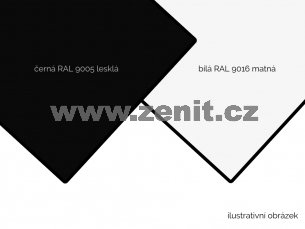 ZenitBOND 3mm Al 0,3 černý lesk RAL9005 / bílý mat RAL9016   (šířka: 1500 mm, délka: 3050 mm) 
