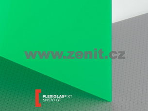 Zelené plexisklo Plexiglas XT 3mm 6N570 (prop. 19%)   (šířka: 1520 mm, délka: 2050 mm) 