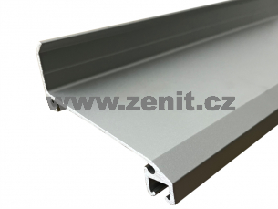 Stěnový profil hliníkový stříbrný elox   (délka: 6400 mm) 