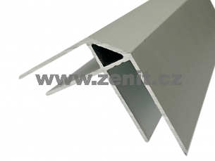 Rohový profil pro tl. 10mm z hliníku stříbrný elox   (délka: 6000 mm) 