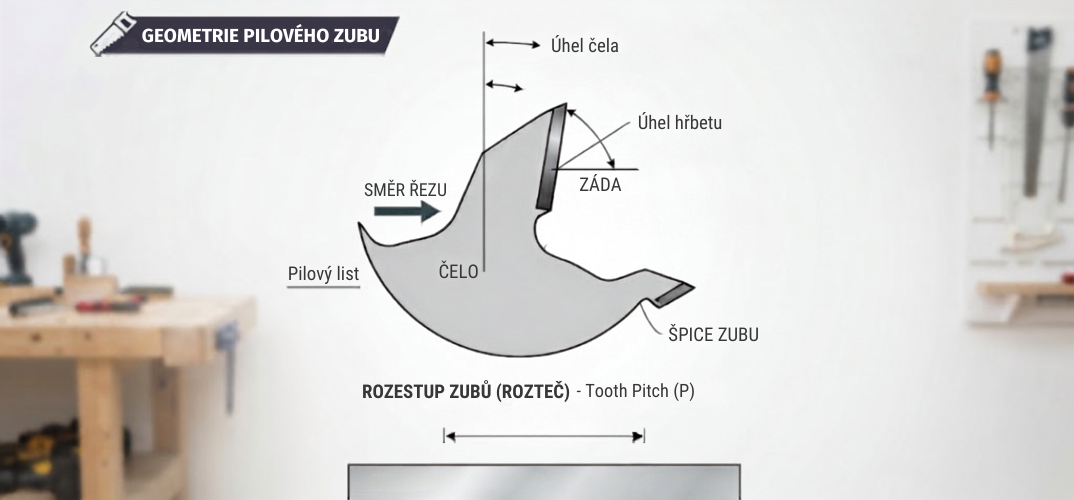 geometrie pilového listu