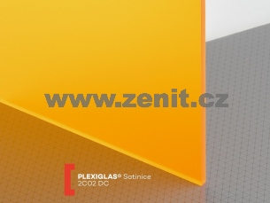 Pískované plexisklo Plexiglas Satinice 6mm oranžový 2C02 DC (orange)   (šířka: 2030 mm, délka: 3050 mm) 