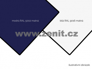 ZenitBOND 3mm Al 0,3 modrý mat RAL5002 / bílý mat RAL9016