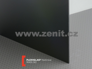 Pískované plexisklo Plexiglas Satinice 3mm černý 9H01 SC (black panther)