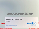 Exolon mono WS 3mm bronz 888 - plný polykarbonát na ochranu před...