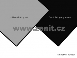 ZenitBOND 2mm Al 0,21 stříbrný RAL9006 / černý mat RAL9005    