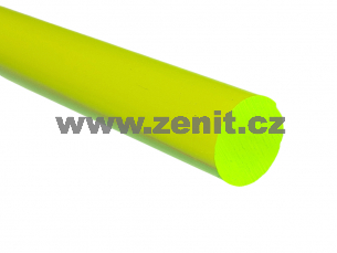 Kulatá plexi tyč fluorescentní 10mm zelená