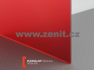 Pískované plexisklo Plexiglas Satinice 6mm červený 3C01 DC (cherry)   (šířka: 2030 mm, délka: 3050 mm) 