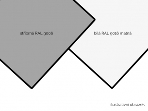 ACP BOND 3mm Al 0,12 stříbrný RAL9006 / bílý mat RAL9016