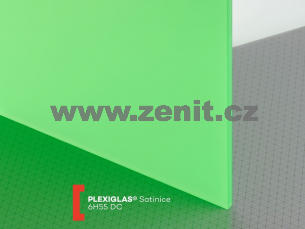 Pískované plexisklo Plexiglas Satinice 6mm zelený 6H55 DC (grass)