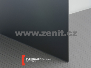 Pískované plexisklo Plexiglas Satinice 6mm černý 7C17 DC (carbon)