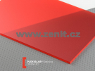 Pískované plexisklo Plexiglas Satinice 6mm červený 3C04 DC...