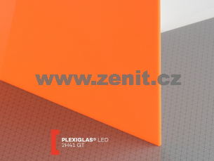 Nasvětlovací oranžové plexisklo Plexiglas LED 3mm 2H41