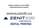 ZenitBOND 3mm Al 0,3 print RAL9016 / stříbrný RAL9006 <br/><span...